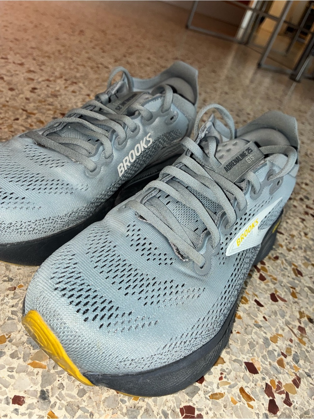 Brooks Light Blue/Gray and Yellow Men's Running Sneakers